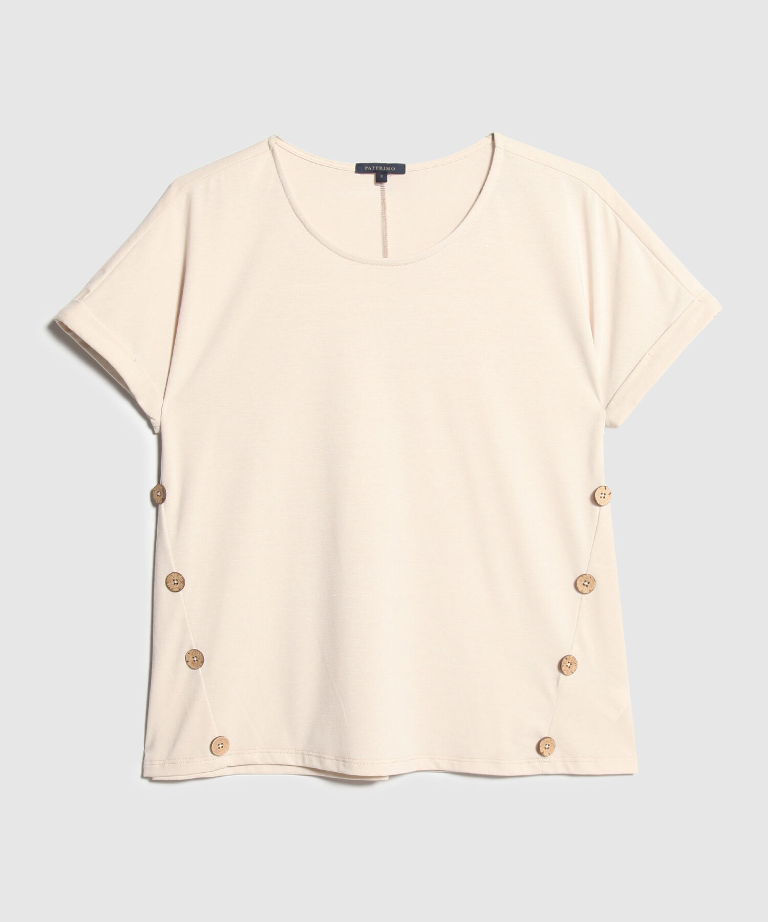 Camiseta Manga Corta con Botones