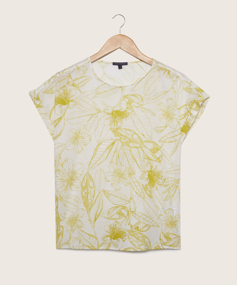 Blusa Manga Corta Corrida Estampada