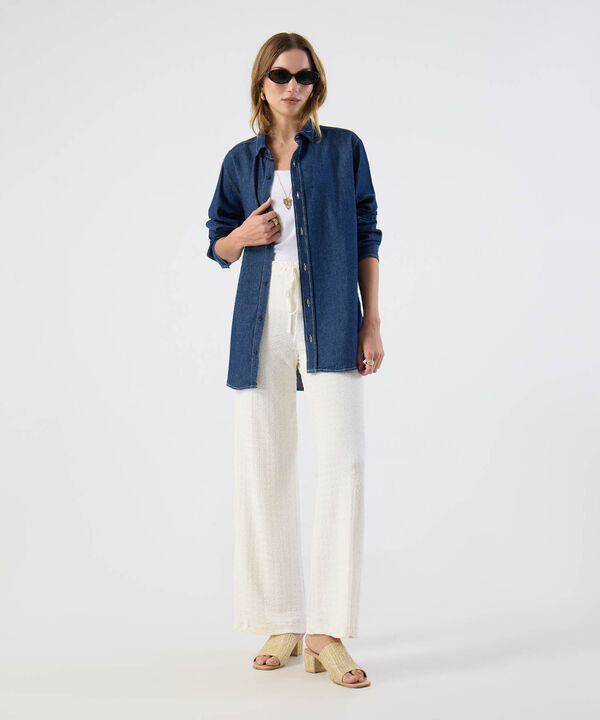 Pantal&oacute;n Tejido Amplio C&oacute;modo Para Mujer image number null