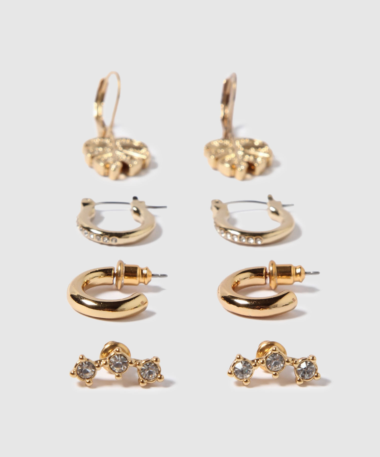 Aretes Set X 4 Pares De Aretes Ref. Kf232-0437