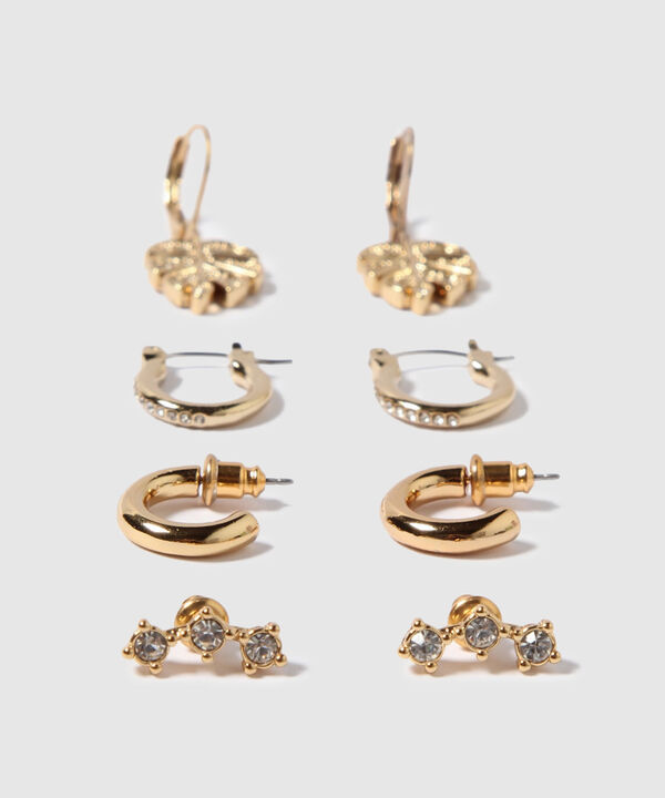 Aretes Set X 4 Pares De Aretes Ref. Kf232-0437