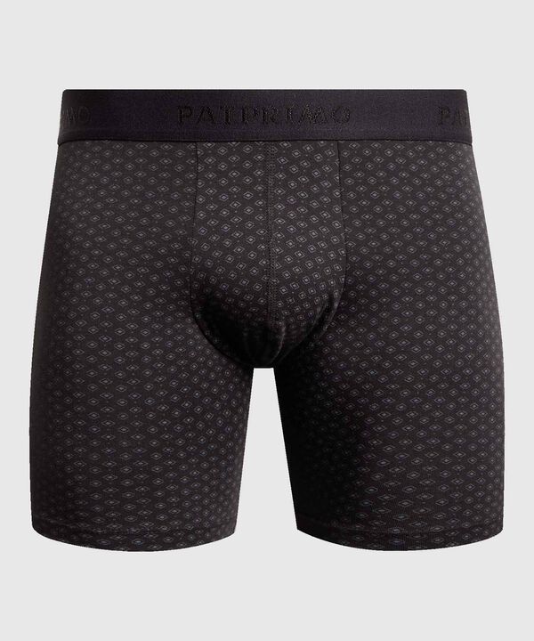 B&oacute;xer Largo Ergon&oacute;mico con Microdise&ntilde;o Geom&eacute;trico para Hombre image number null