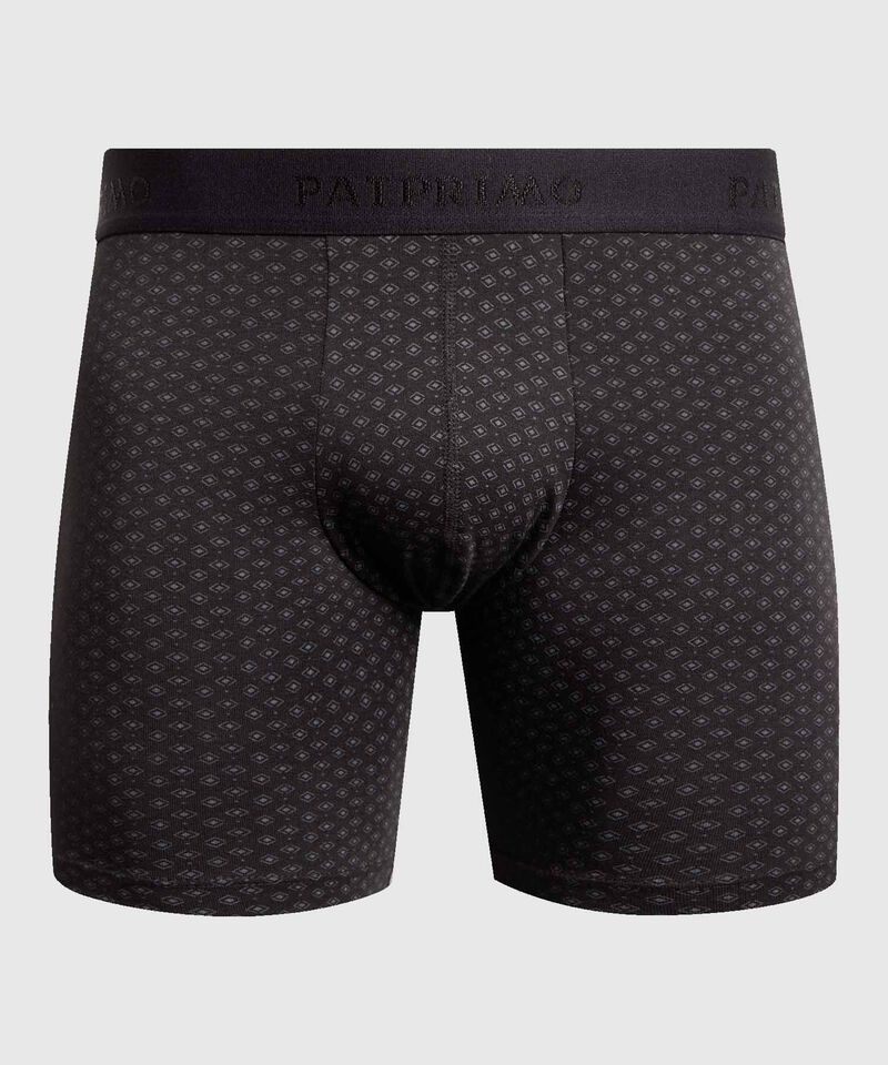 B&oacute;xer Largo Ergon&oacute;mico con Microdise&ntilde;o Geom&eacute;trico para Hombre