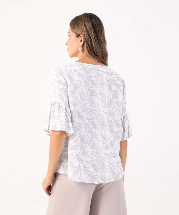 Blusa Estampado de Hojas