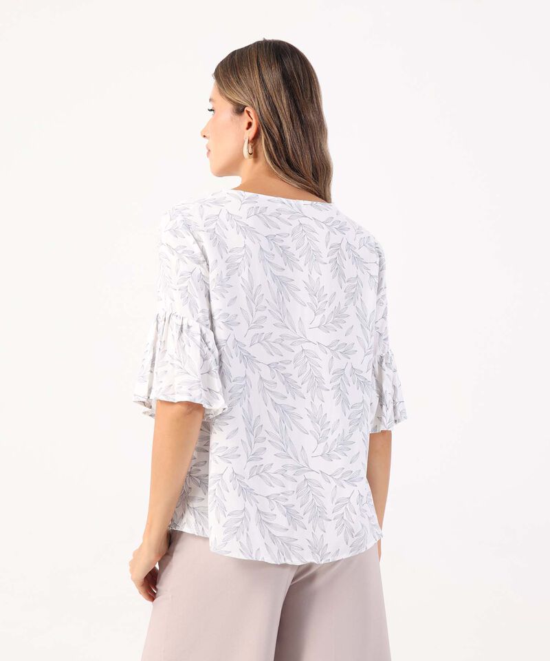 Blusa Estampado de Hojas