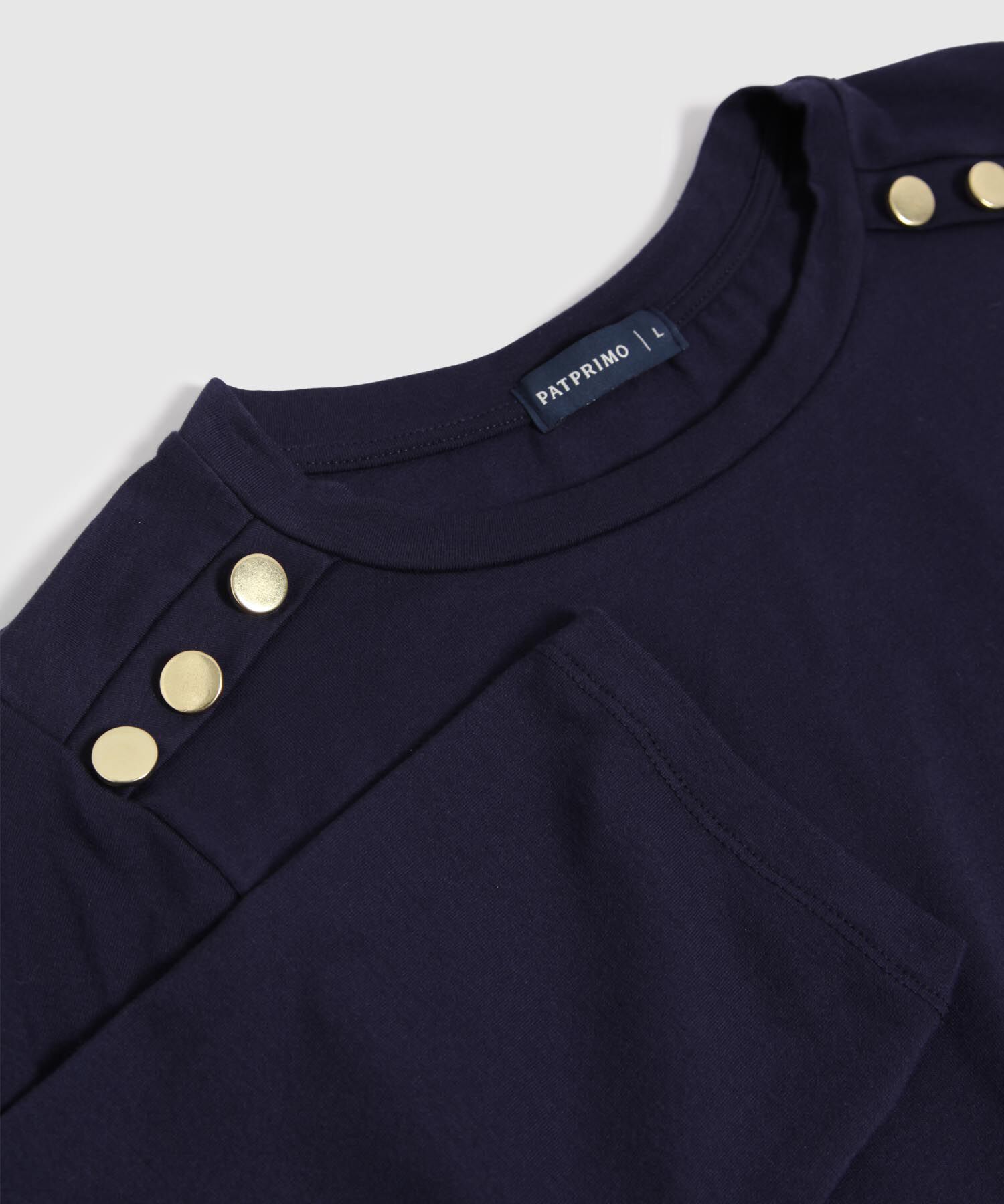 Camiseta Unicolor Con Detalle 
