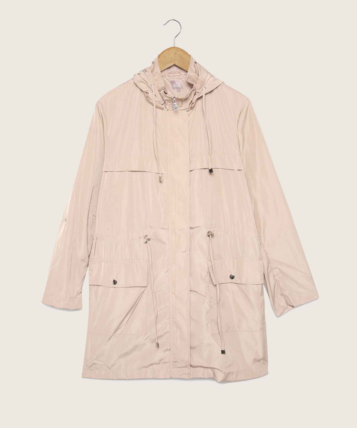 Chaqueta Parka Con Capota, Charreteras Y Cordon De Ajuste