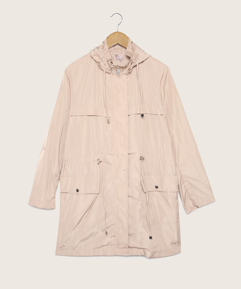 Chaqueta Parka Con Capota, Charreteras Y Cordon De Ajuste