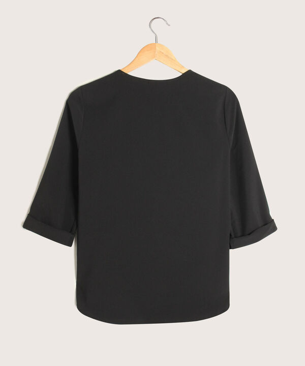 Blusa Unicolor Manga 3/4 image number null