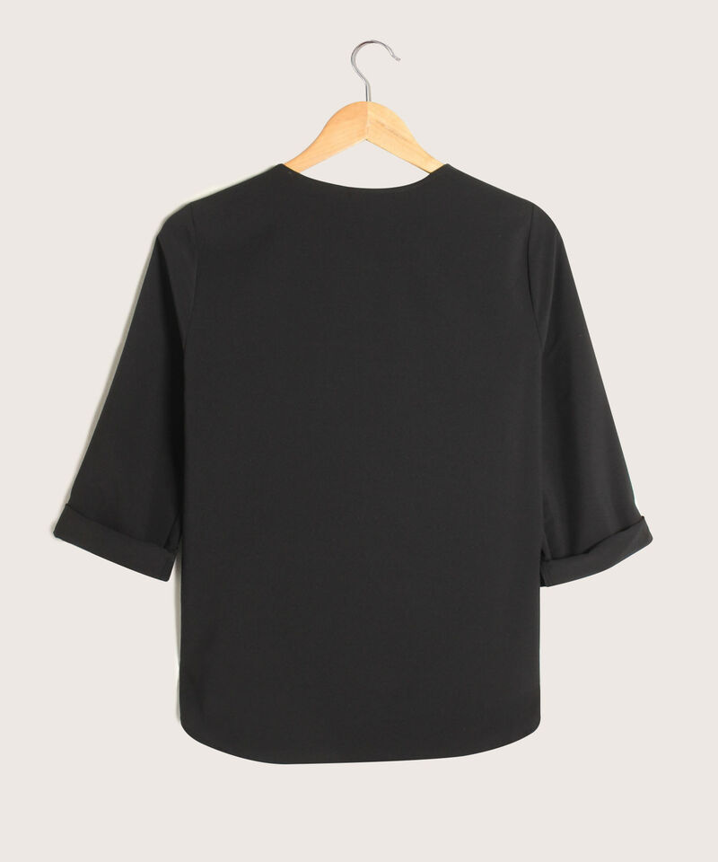 Blusa Unicolor Manga 3/4