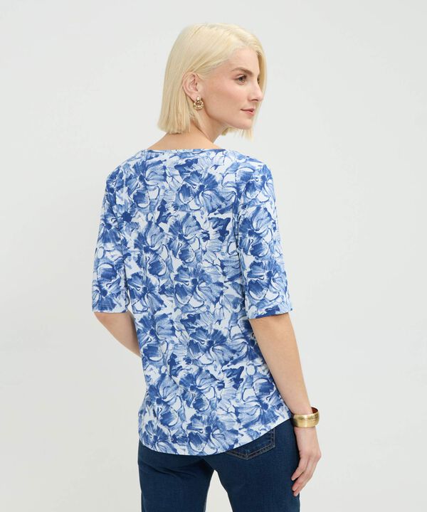 Camiseta Manga 3/4  Cuello Redondo  Estampada