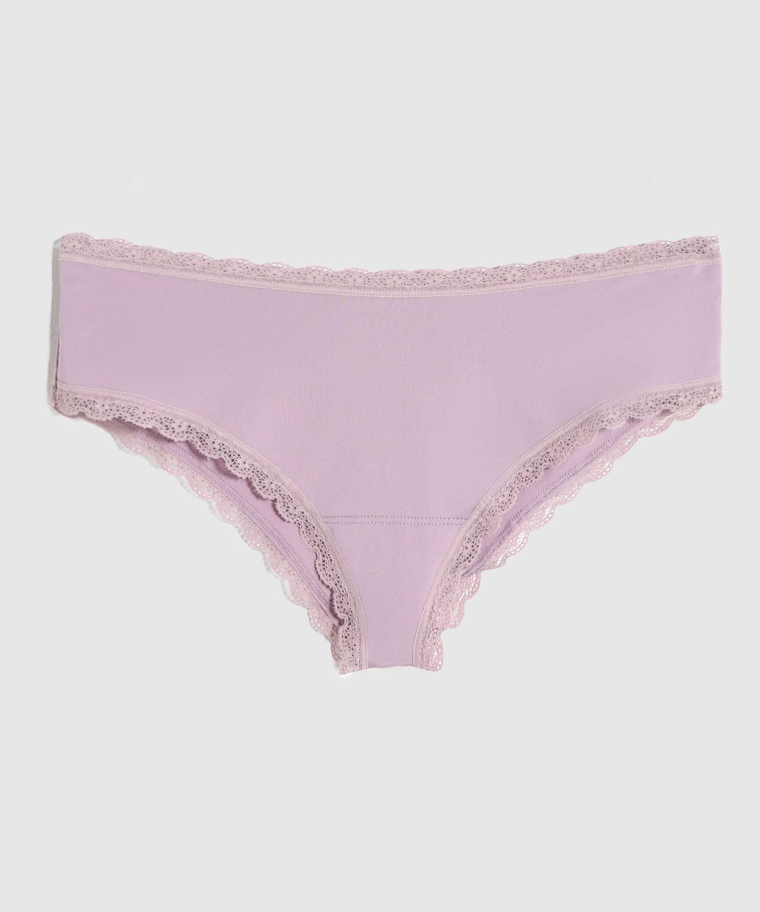 Panty Hipster Con Encaje En Cintura Y Piernas