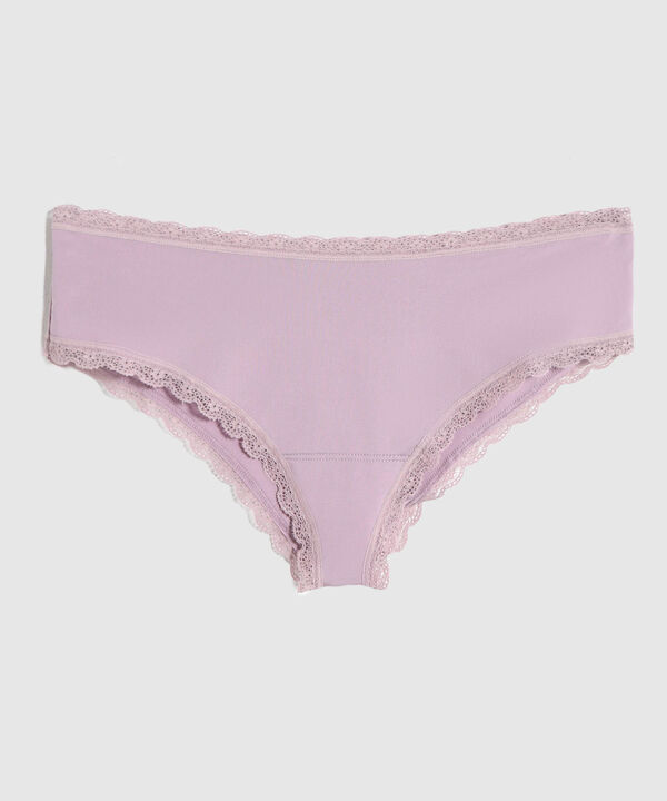 Panty Hipster Con Encaje En Cintura Y Piernas image number null