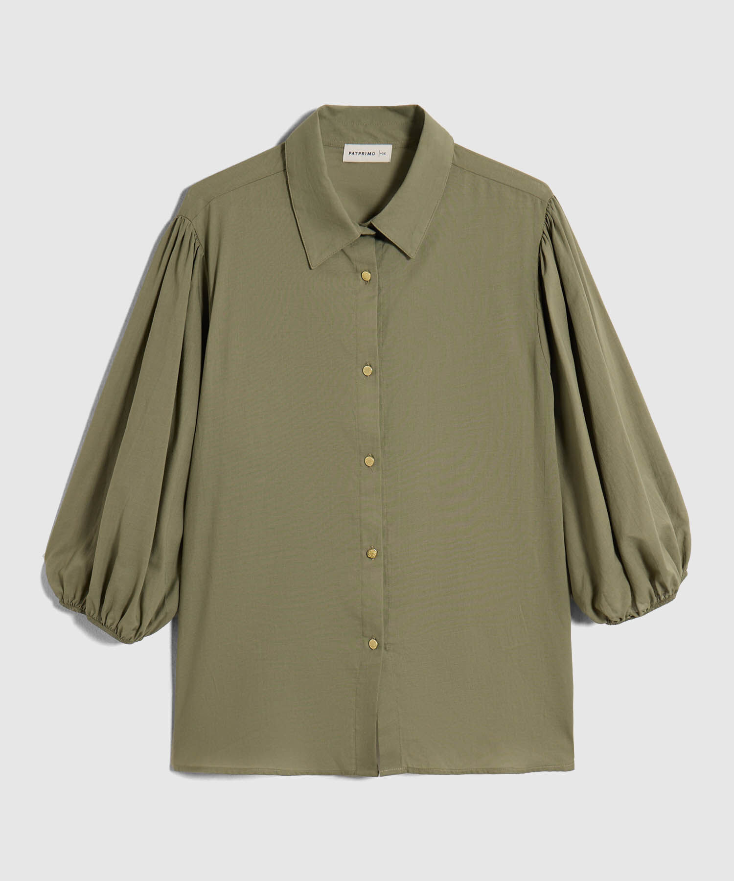 Camisa Con Mangas Globo Para Mujer Curvy