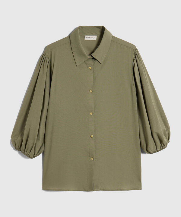 Camisa Con Mangas Globo Para Mujer Curvy image number null