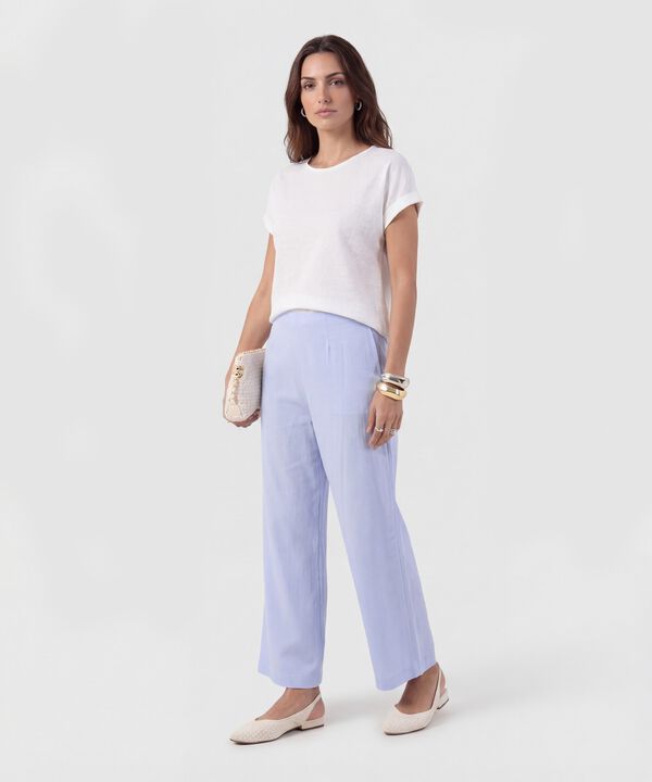 Pantal&oacute;n Culotte Con Pinzas Frontales Mujer