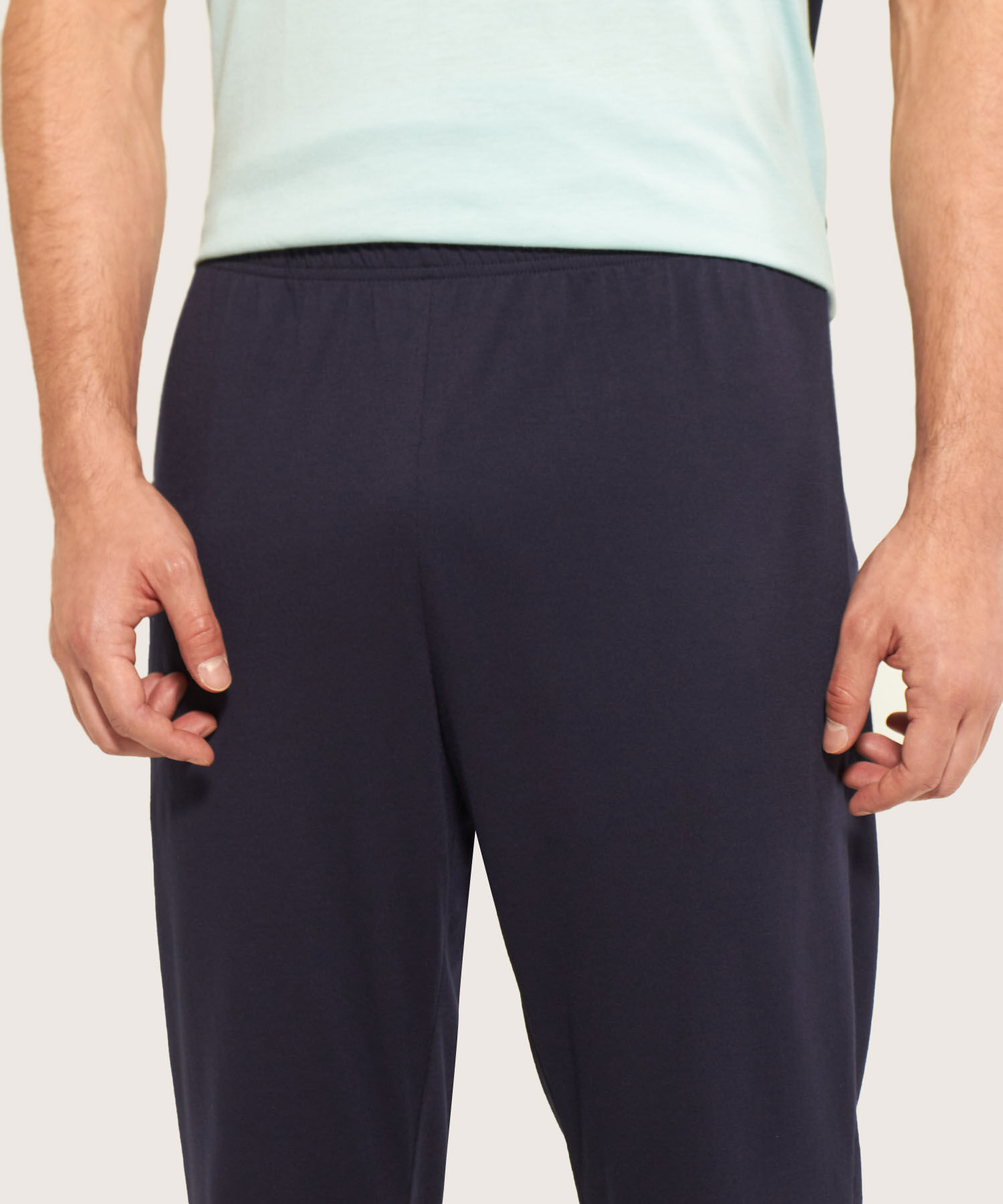Pijama Conjunto Camiseta De Bloques Con Bolsillo Y Pantalón Unicolor