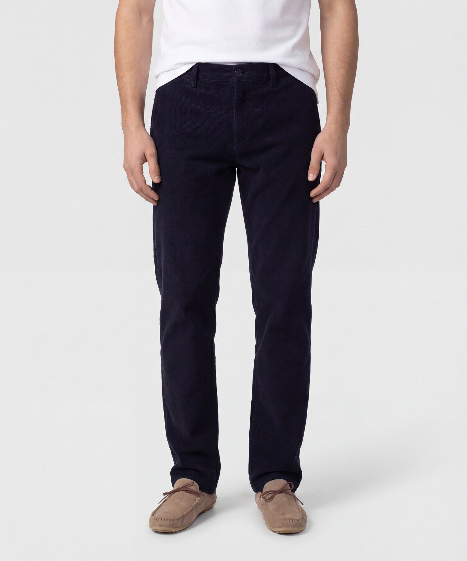 Pantalon Unicolor En Pana