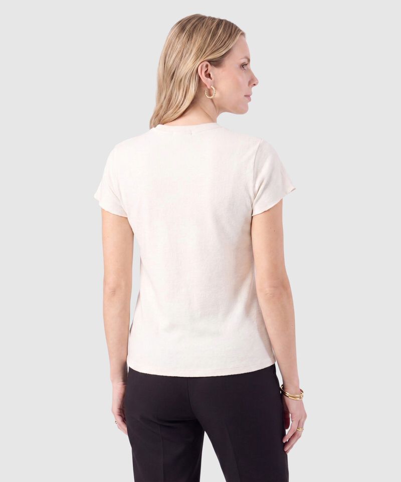 Camiseta B&aacute;sica En Tejido Acanalado Para Mujer