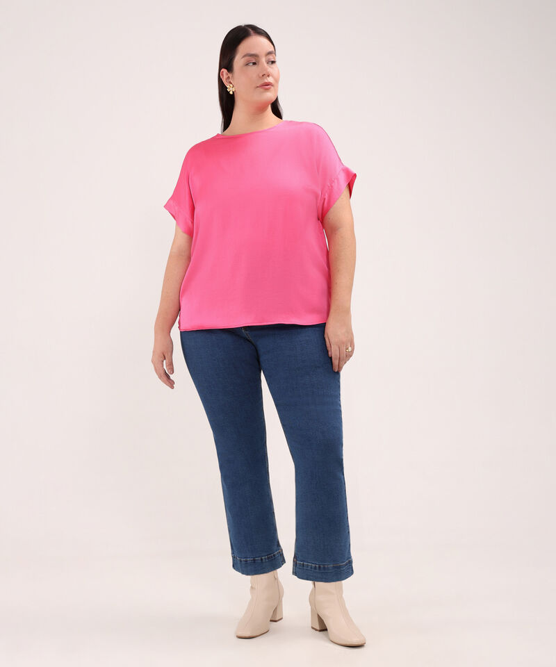 Blusa Unicolor Hombro Corrido