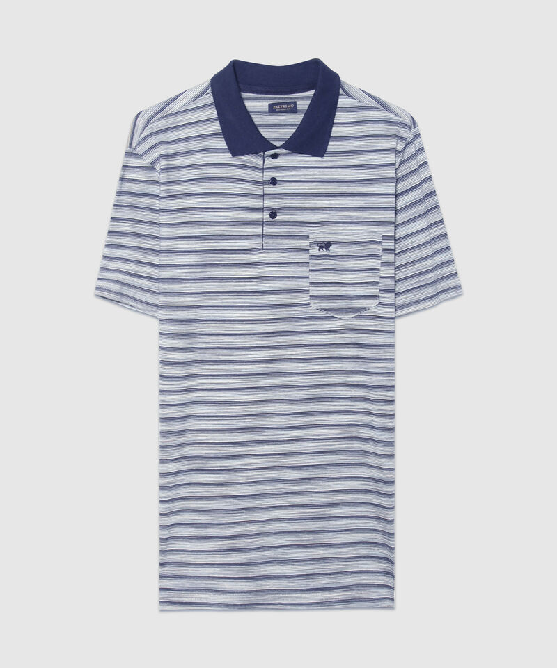 Polo Preteñida, Cuello Tejido En Contraste Con Bolsillo Y Silueta Regular Fit