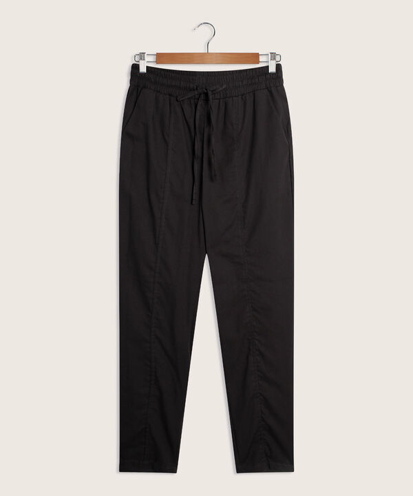 Pantalón Unicolor Tiro Alto