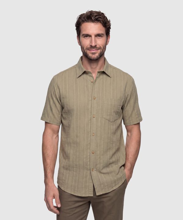 Camisa Manga Corta Texturizada Hombre image number null