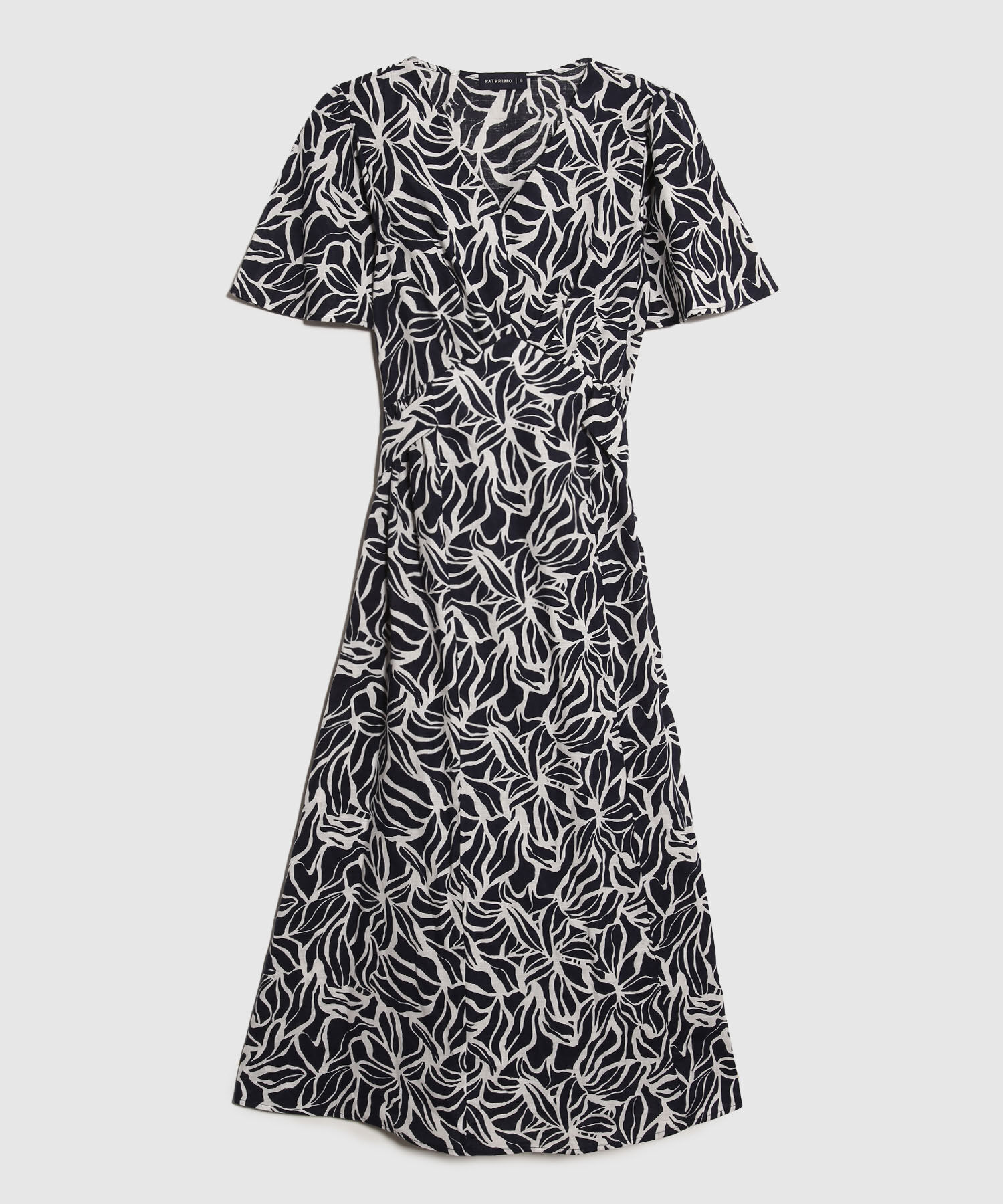 Vestido Estampado con Escote en V