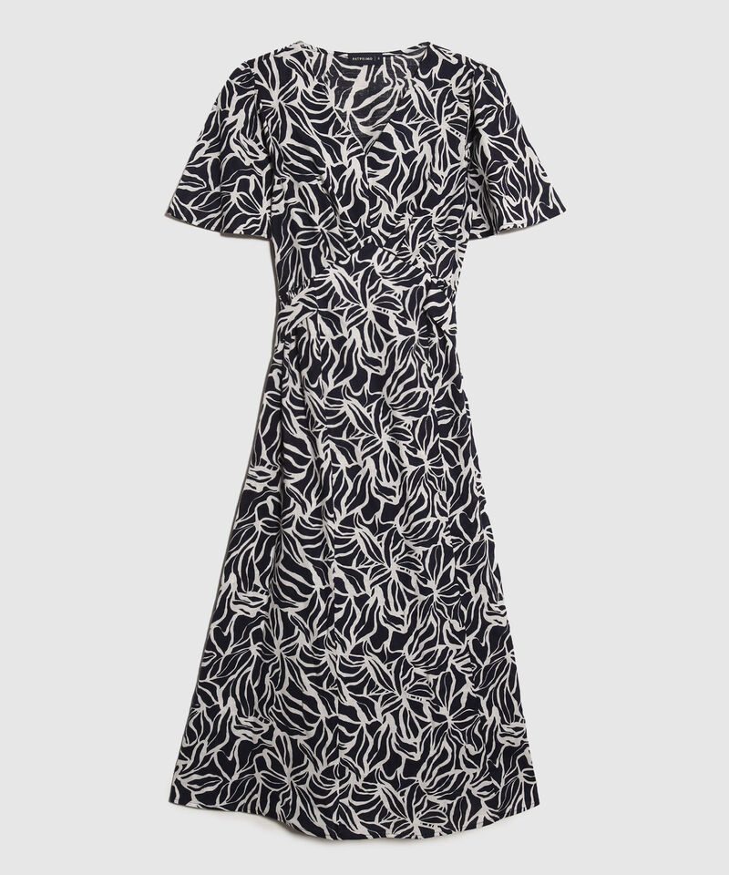 Vestido Estampado con Escote en V