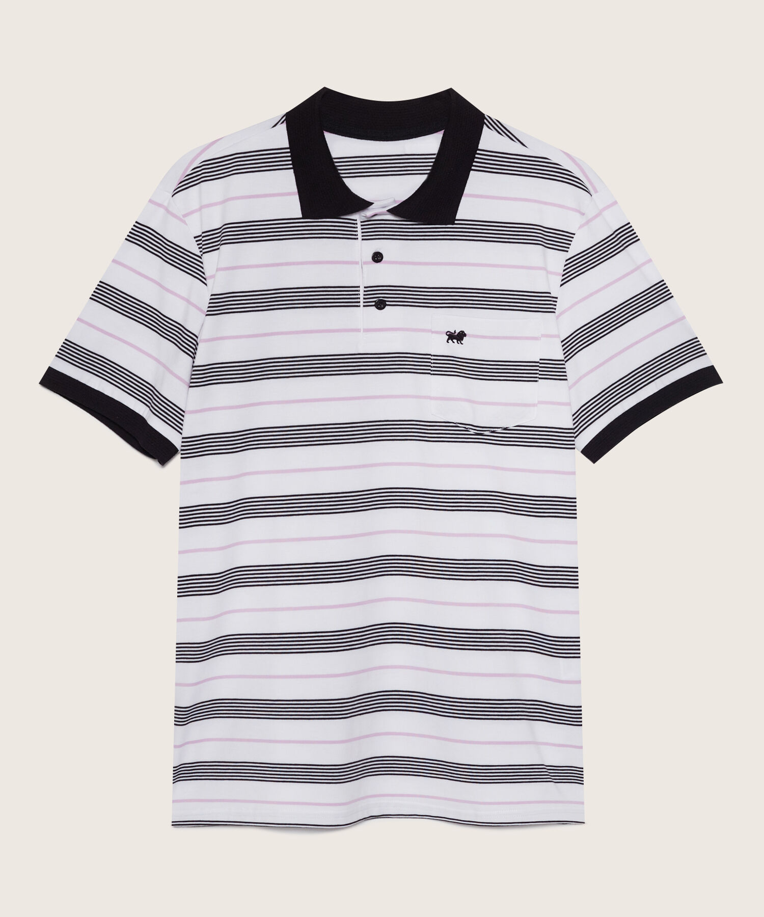 Polo Cuello Y Puños Tejidos Con Bolsillo, Jersey Preteñido, Silueta Regular Fit
