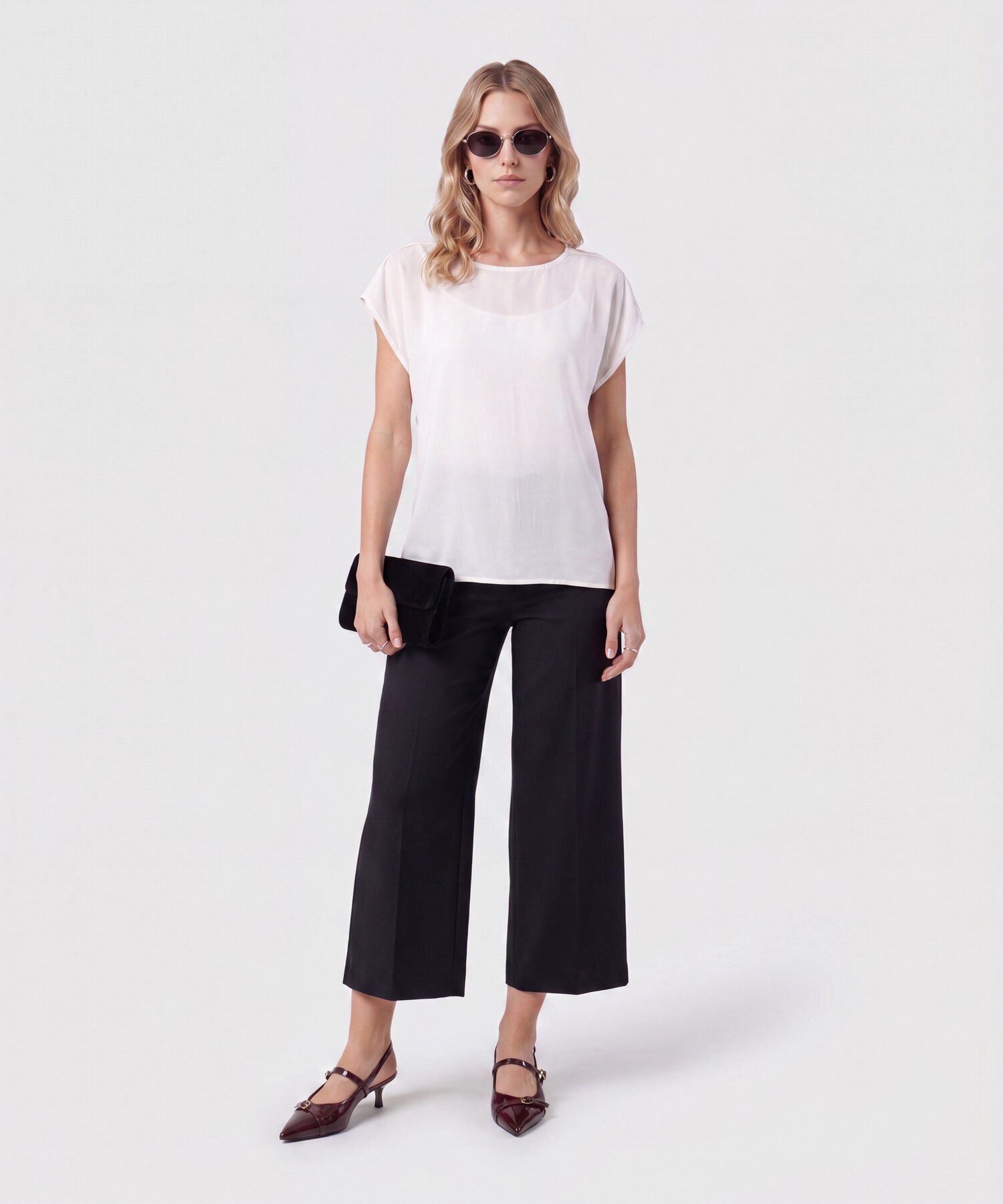 Blusa Manga Capa Corta Para Mujer