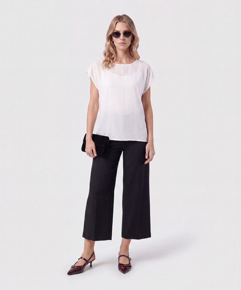Blusa Manga Capa Corta Para Mujer