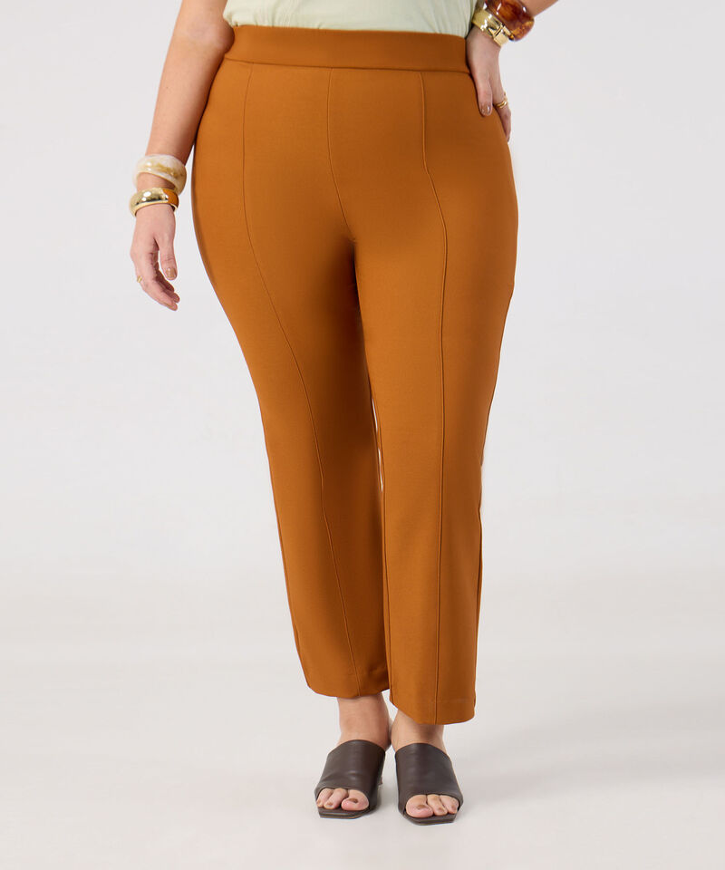 Pantal&oacute;n Con Costuras Frontales Para Mujer Curvy
