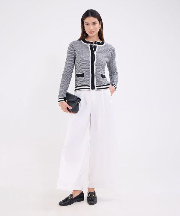 Saco preteñido cuello redondo para mujer image number null