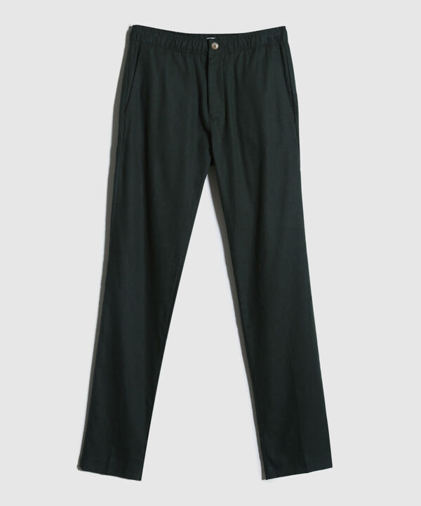 Pantalón Chino Lino Con  Elastico