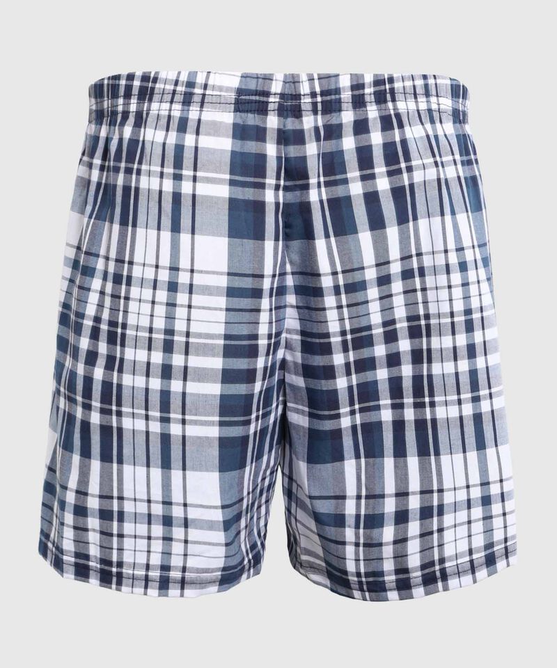 B&oacute;xer A Cuadros de Tela Plana para Hombre