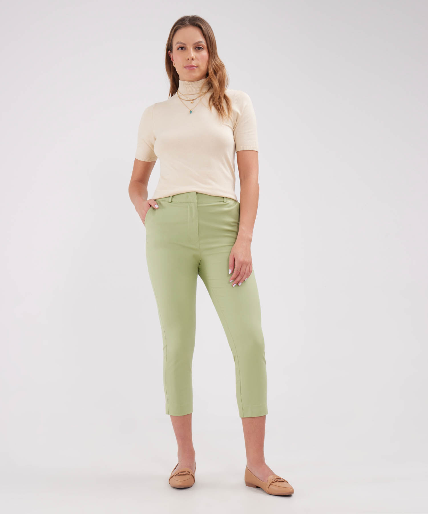 Pantalón Capri  Unicolor