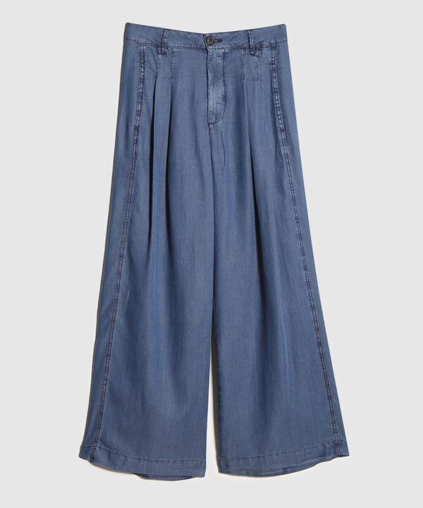 Pantalon Sastrero Con Prenses Tono Medio