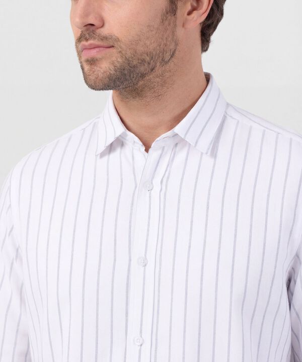 Camisa Hombre Manga Larga A Rayas