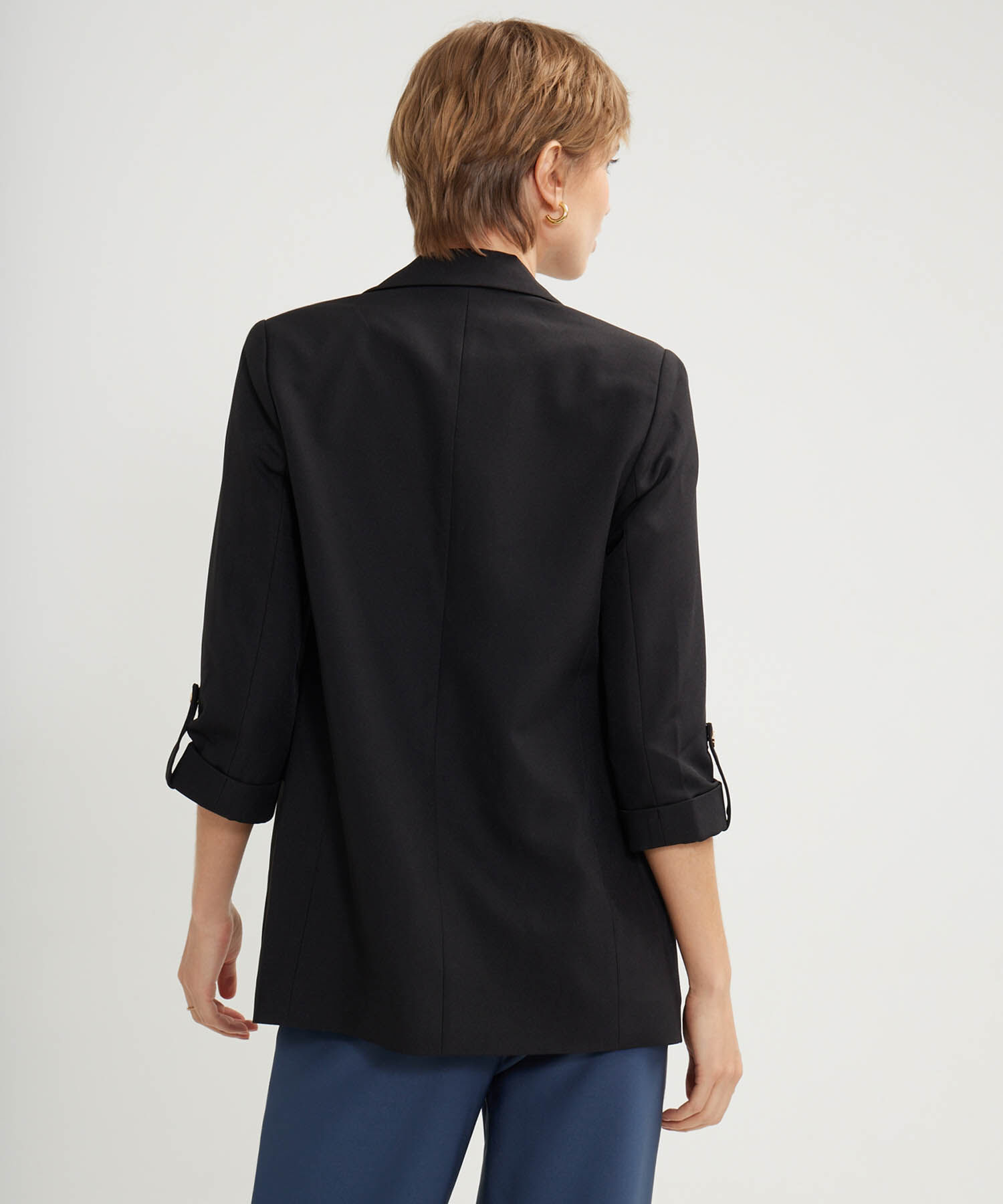 Blazer Unicolor Con Charretera