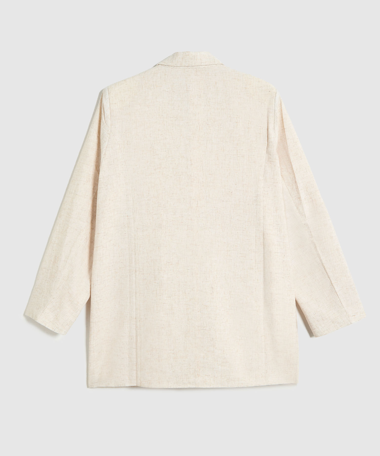 Blazer unicolor con botones para mujer curvy