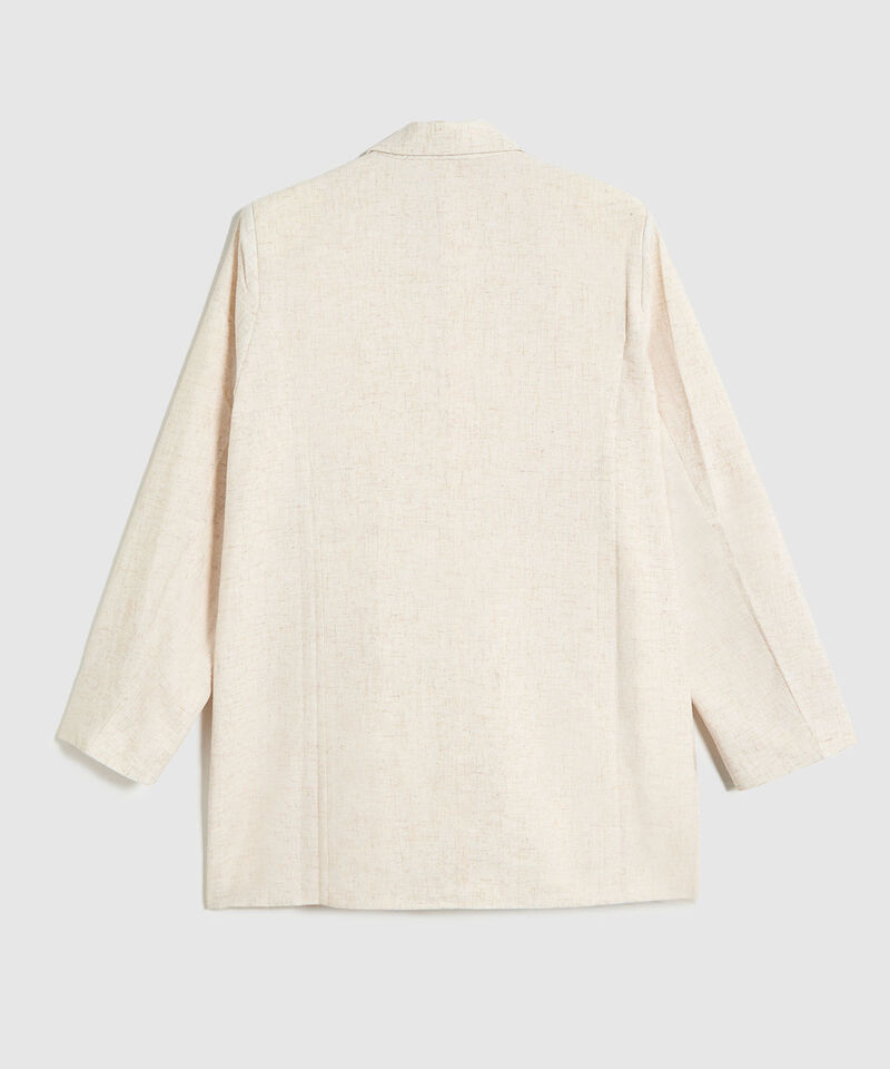 Blazer unicolor con botones para mujer curvy