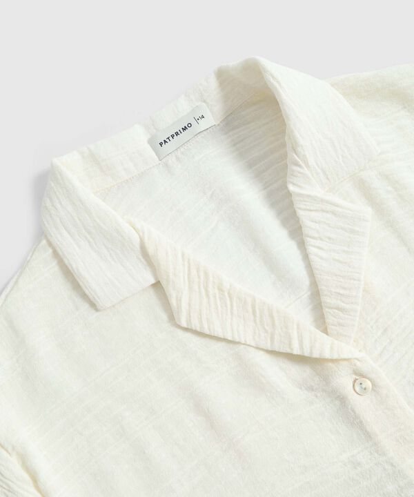 Camisa Manga Corta Cuello Solapa Para Mujer Curvy