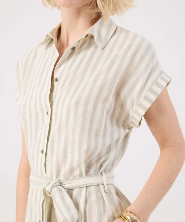 Vestido Camisero A Rayas image number null