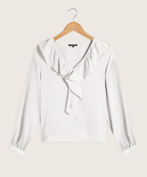 Blusa Manga Larga Cuello En V Con Boleros