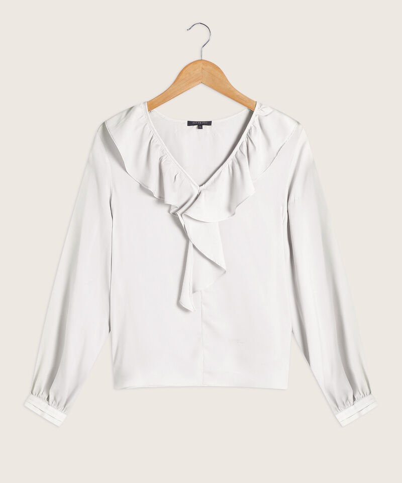 Blusa Manga Larga Cuello En V Con Boleros