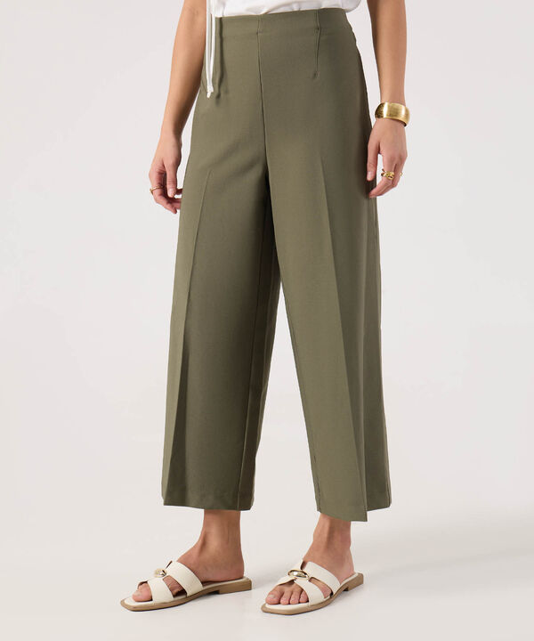 Pantalon culotte unicolor para mujer image number null