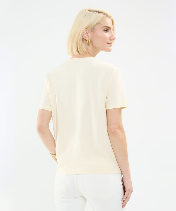 Camiseta con Bordado en Lentejuelas