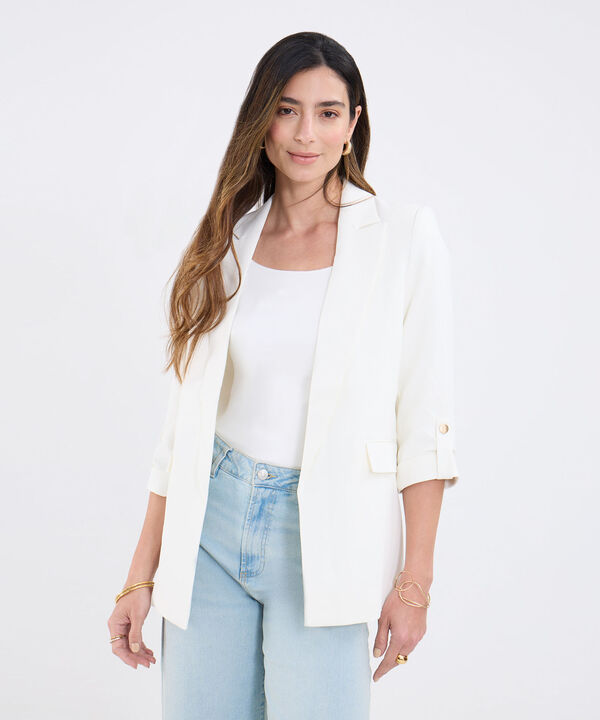 Blazer Unicolor Con Solapa image number null