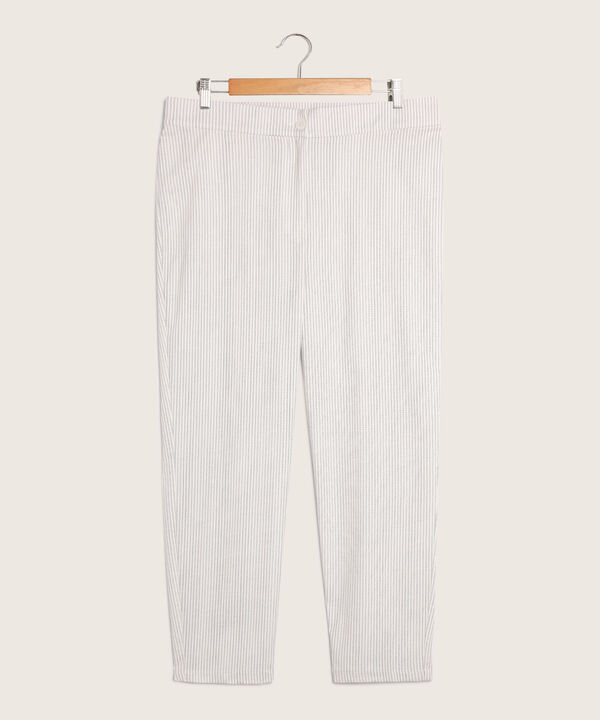 Pantalón Recto Estampado Rayas